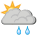 Faible pluie et soleil